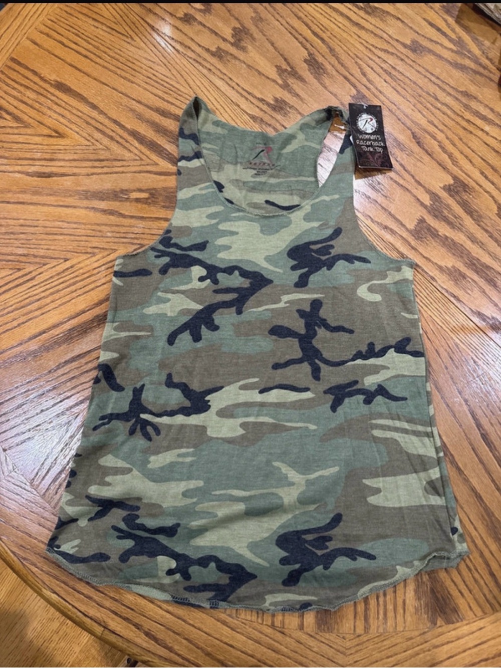 Women's Camo Tank Top - Olive Green